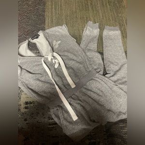 Juniors gray jumpsuit